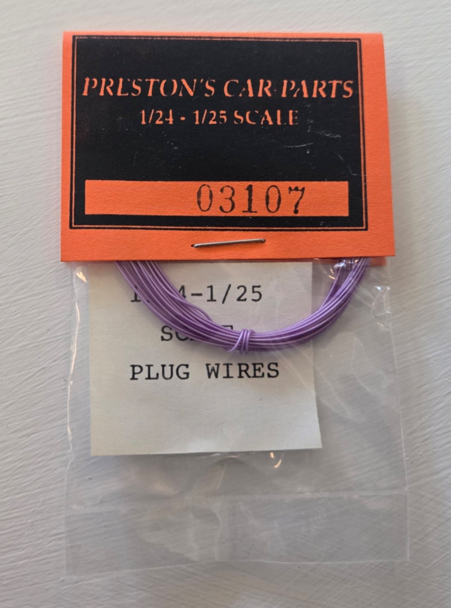 Preston's Car Parts 1/24- and 1/25-scale Spark Plug Wire - Purple