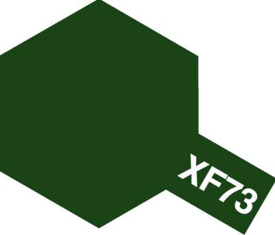 Tamiya Color Acrylic Paint - XF-73 Flat Dark Green (JGSDF) 10 mL