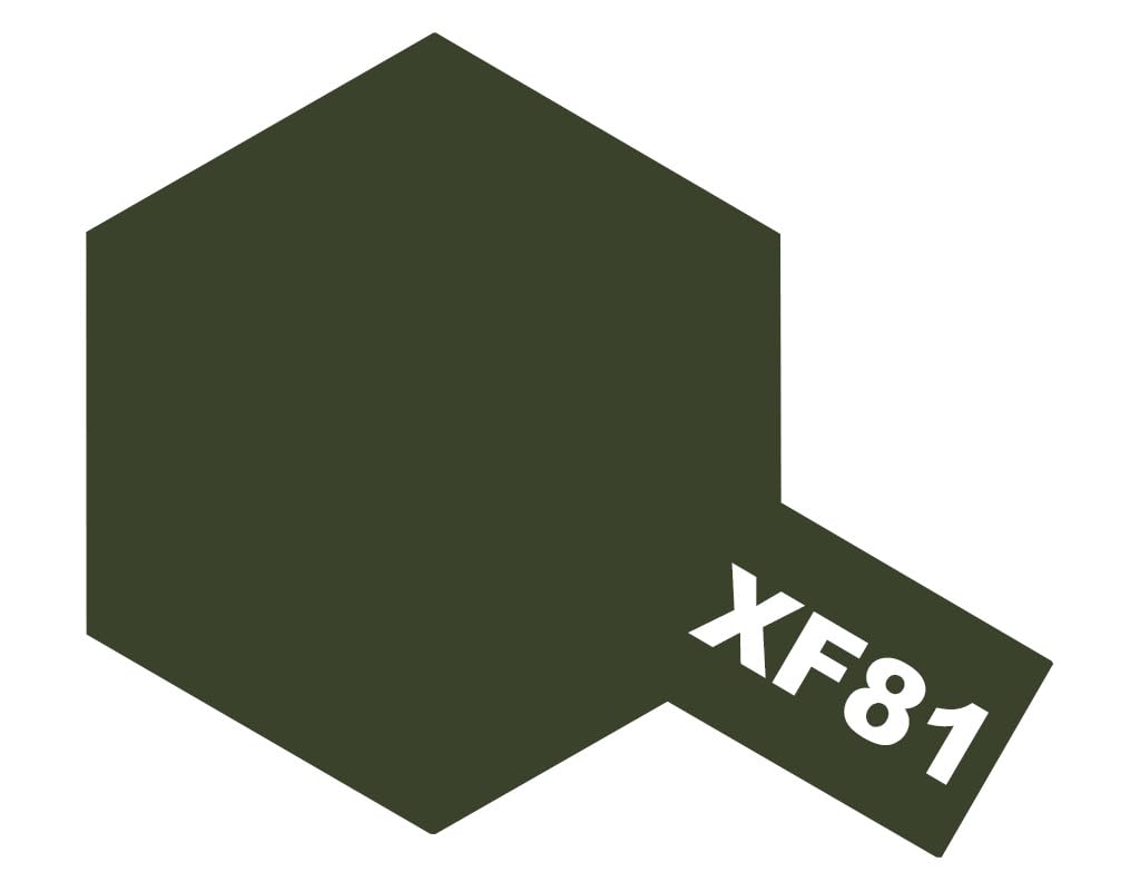 Tamiya Color Acrylic Paint - XF-81 Flat Dark Green 2 (RAF) 10 mL