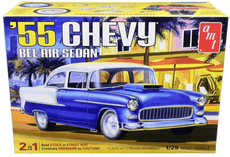 AMT 1/25 '55 Chevy Bel-Air Sedan 2 in 1