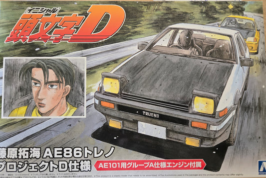 Aoshima 1/24 Initial D Takumi Fujiwara's Toyota  AE86 Trueno (Project-D Version)