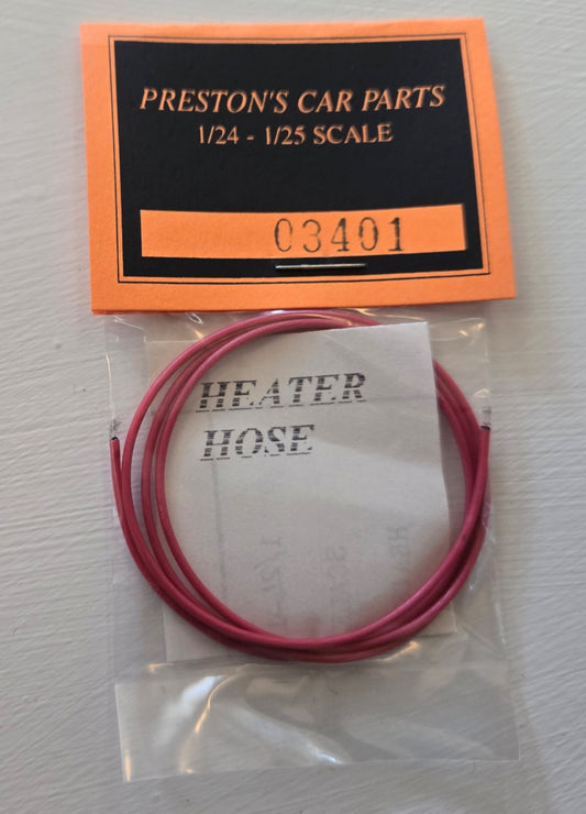 Preston's Car Parts 1/24- and 1/25-scale Heater Hose - Red