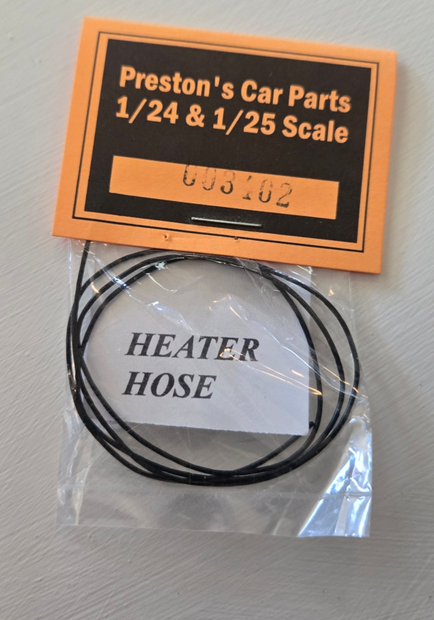 Preston's Car Parts 1/24- and 1/25-scale Heater Hose - Black