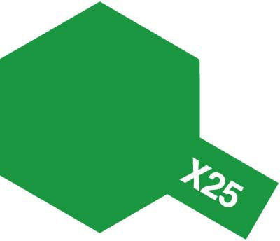 Tamiya Color Acrylic Paint - X-25 Clear Green 10 mL