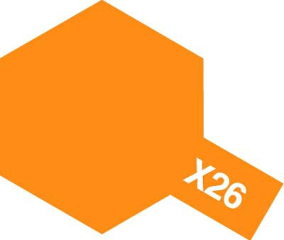 Tamiya Color Enamel Paint - X-26 Clear Orange 10 mL