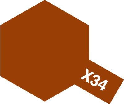 Tamiya Color Acrylic Paint - X-34 Metallic Brown 10 mL