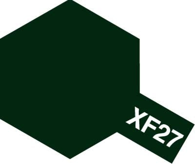 Tamiya Color Enamel Paint - XF-27 Flat Black Green 10 mL