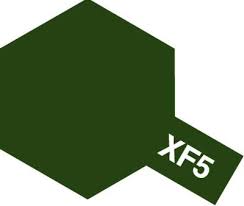 Tamiya Color Acrylic Paint - XF-5 Flat Green 10 mL