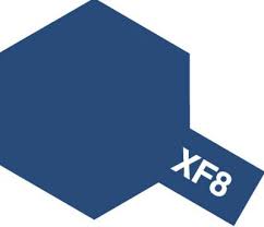 Tamiya Color Enamel Paint - XF-8 Flat Blue 10 mL